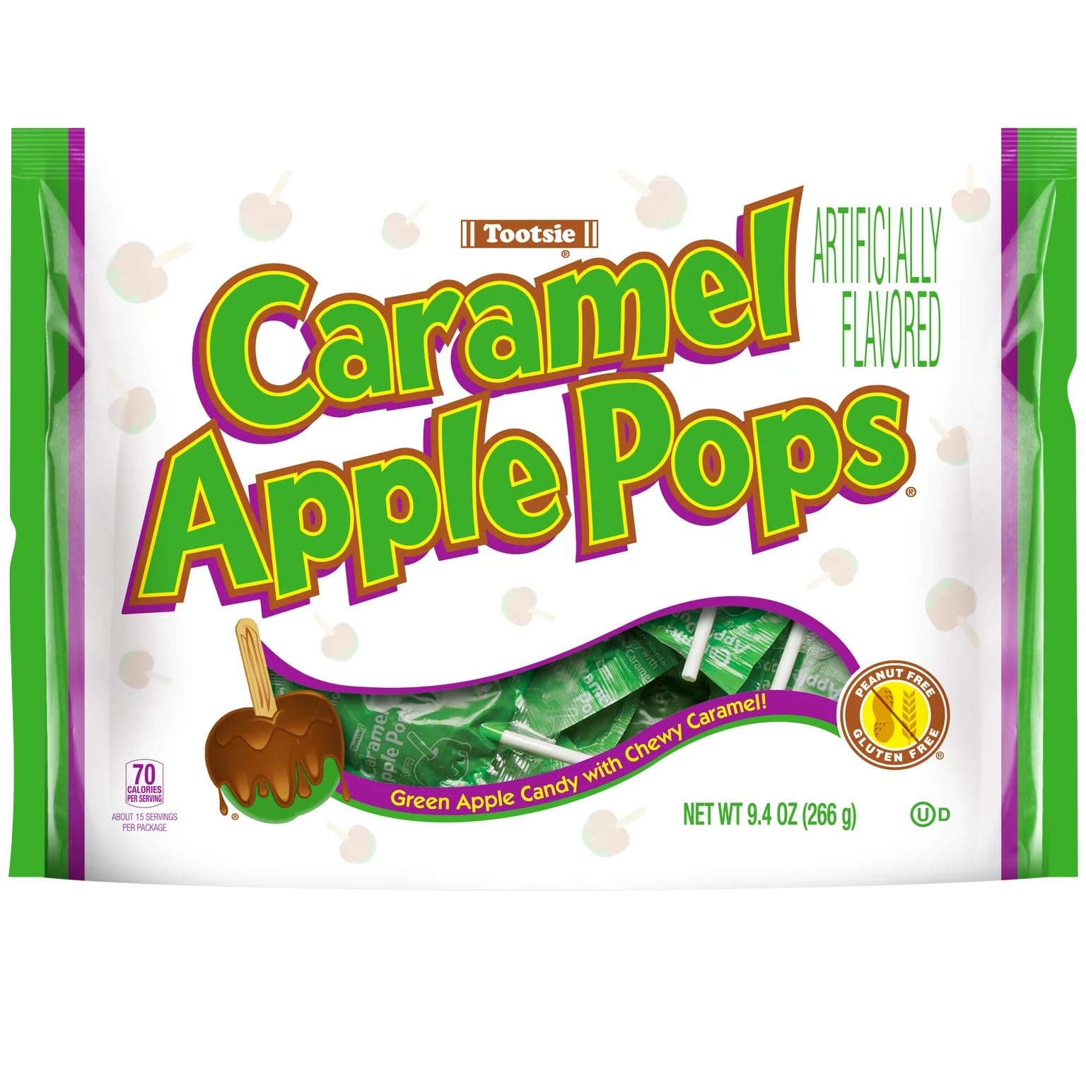 Product image of Tootsie Roll Caramel Apple Pops Green 9.4 oz Bag 9.4 oz